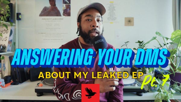 Title card for Answering Your DMs 7. Paul is wearing a burgundy longsleeve tee, and a grey hat, holding a microphone.